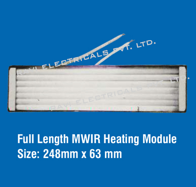 medium wave infrared heating modules
