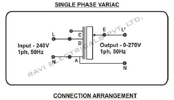 Single Phase Variac Diagram